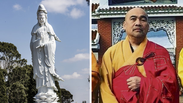 The statue of Kuan Yin and Master Dao. 