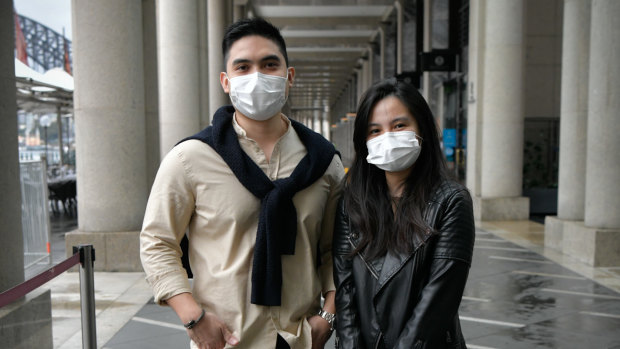 Ezekiel and Kristal Dioneda were dining inside the Green Zone at Circular Quay on New Year's Eve.