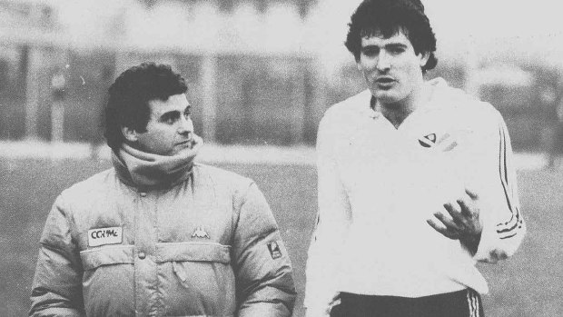 Mentors: Vittorio Munari with David Campese, who played with Petrarca from 1984-1988.