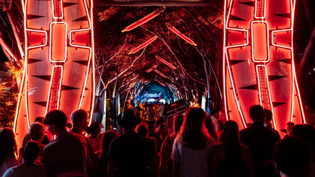 Swords, shields, spheres: The First Nations art in Brisbane’s Lightscape