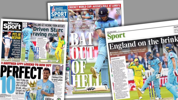 How the UK papers saw England's loss.