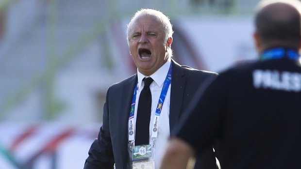 In full voice: Graham Arnold says his players cannot drop their standards against Syria.
