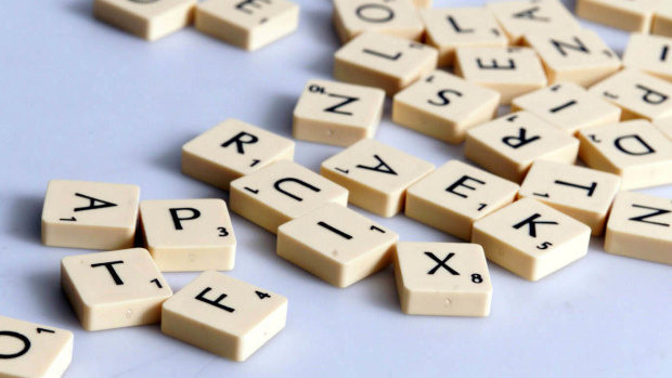 Scrabble pieces.