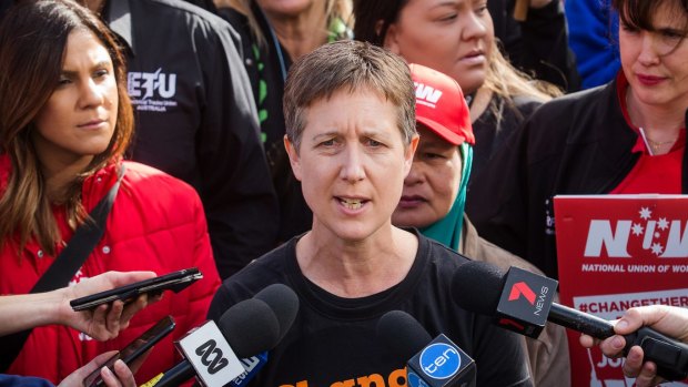 Sally McManus said it would be "weird" if she signed the CFMMEU pledge.
