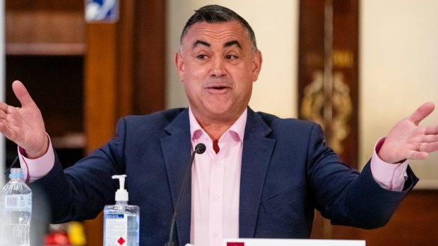 John Barilaro defended the government’s allocation of bushfire grants this week.