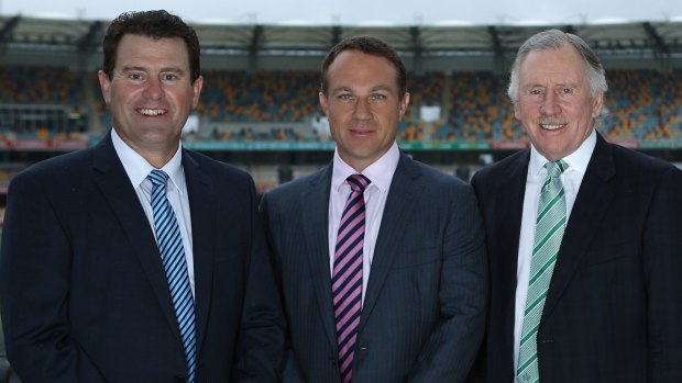 Old firm: Michael Slater may have struggled after the loss of Mark Taylor and Ian Chappell from the Nine commentary team.