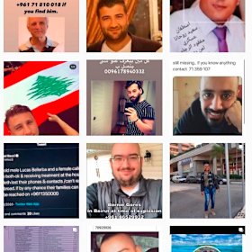 An Instagram page with the names and faces of the missing after the blast in Beirut.