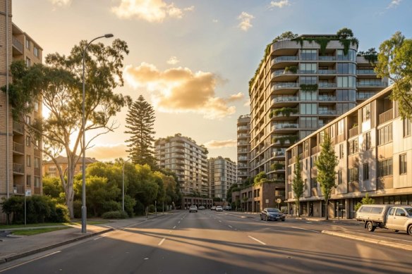 A concept image of the growth corridor. The masterplan would have capacity to deliver about 4700 homes.