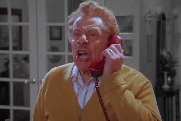 Bah humbug! Jerry Stiller as Frank Costanza, who preferred Festivus - a festival of grievance - to Christmas.  