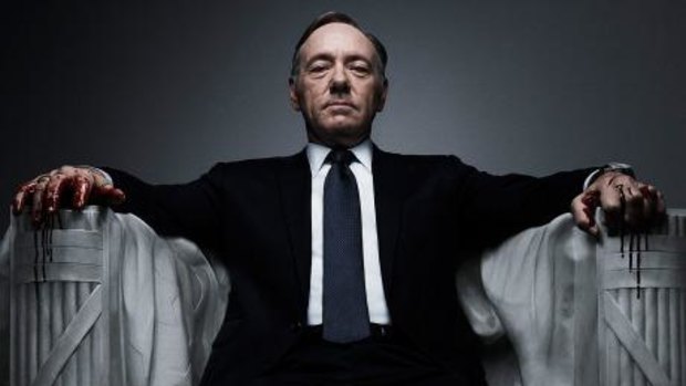Kevin Spacey in his now-former role in House of Cards.