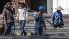 A steel trading yard in Shanghai. An OECD report has found that China is the biggest cheat when it comes to subsidies to win market share.