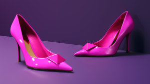 Dopamine for the heels, from the Pink PP autumn/winter 2022-23 collection by  Valentino Garavani.