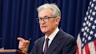 Fed boss Jerome Powell speaks at a hearing on Capitol Hill.