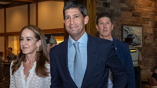 Kevin Warsh and wife Jane Lauder in Jackson Hole, Wyoming.