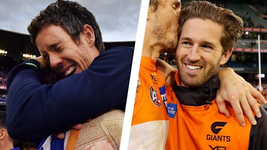 Heart and soul: Former Bulldogs captain Bob Murphy and Giants co-captain Callan Ward