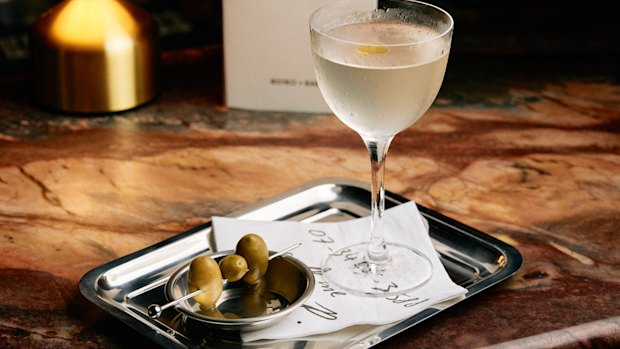 A dedicated martini menu is available.