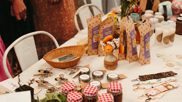 The idea is simple: You make a handful of items, swap them with others, and make new connections.