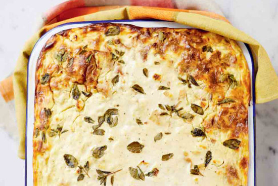 Jamie Oliver’s satisfying veggie bake.