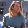 Fallen Eagles star Ben Cousins after being arrested in Victoria Park. 