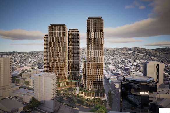 The project currently plans to exceed the 25-storey limit permitted for the region. 