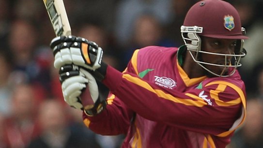 Chris Gayle hit four fours and seven sixes in his innings of 67 at St Lucia in the third T20 international.