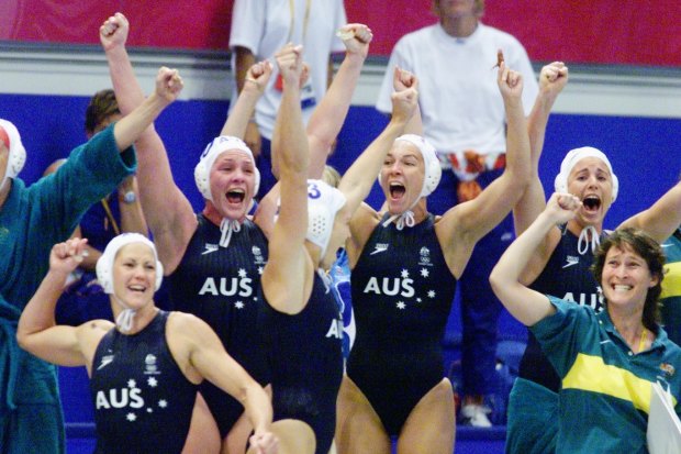 Australia’s women’s water polo team in 2000. 
