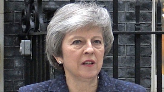 Prime Minister Theresa May makes a statement in Downing Street, London, confirming there will be a vote of confidence in her leadership of the Conservative Party, Wednesday Dec. 12, 2018.  The vote of confidence will be held in Parliament Wednesday evening, with the result announced soon after. (Renee Bailey/PA via AP)