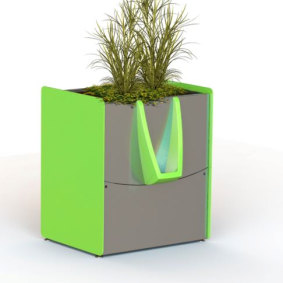 A GreenPee sustainable urinal.