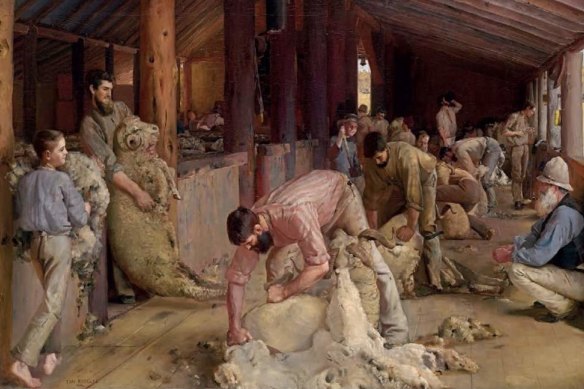 Tom Roberts, 'Shearing the rams', 1890.