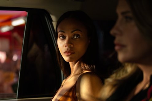 Zoe Saldana and Karla Sofía Gascón in Emilia Pérez