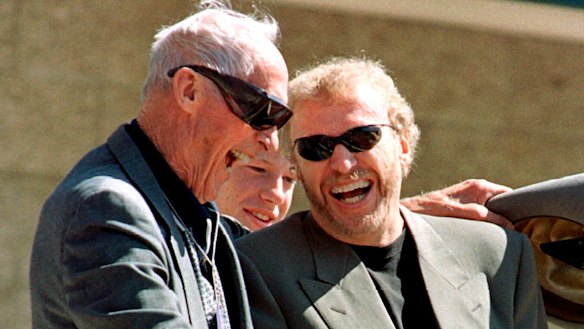 Nike’s founding fathers - Phil Knight, a former University of Oregon runner (right) and Bill Bowerman, his college coach (left) in 1999.