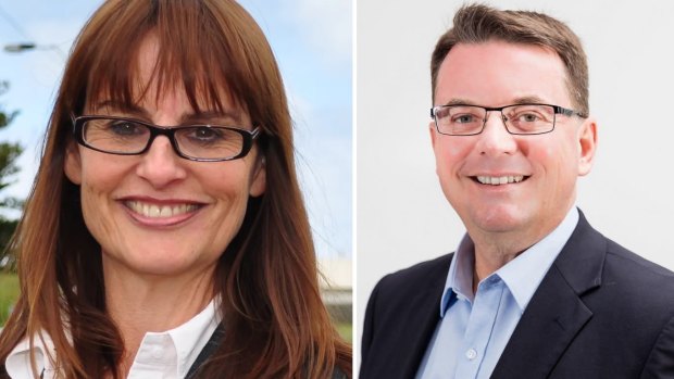 Former Logan City Council chief executive officer Sharon Kelsey (left) and ex-Logan mayor Luke Smith (right). 