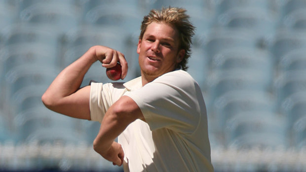 Shane Warne in action for Victoria in the Sheffield Shield in 2006.