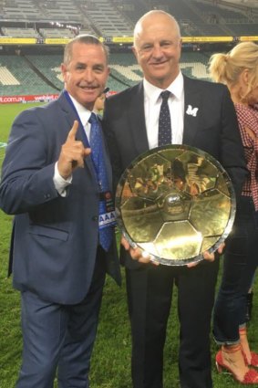 Bradley Charles Stubbs - the coach whisperer – pictured with Graham Arnold after Sydney FC won the A-League title.