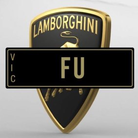 The number plate ‘FU’ is expected to sell for $100k plus.