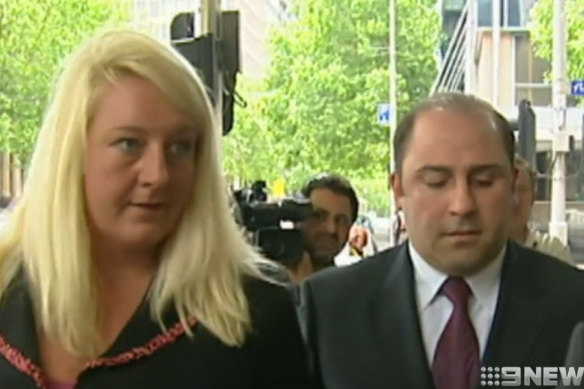 Nicola Gobbo with Tony Mokbel, who she also represented. 