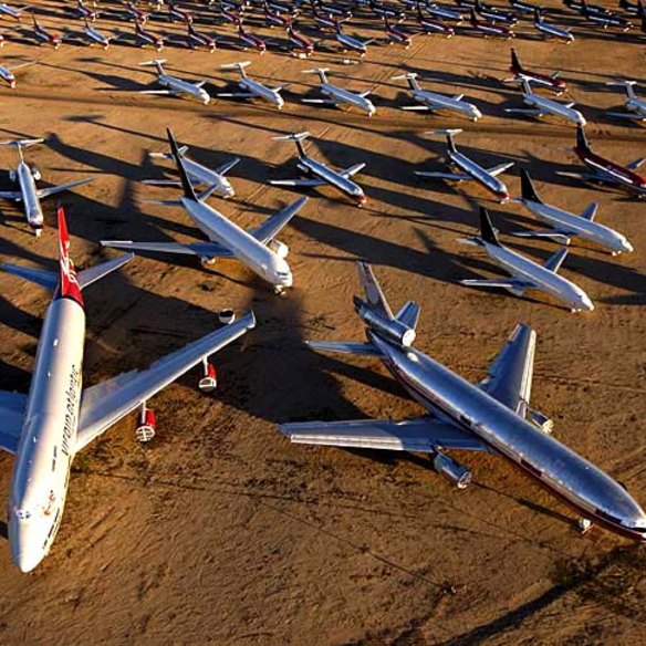 Planes in California’s Mojave Desert.