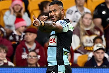 5. Sione Katoa (Sharks): Bagged a hat trick against the strong Broncos backline on Saturday night and ran his team out of trouble plenty of times as well. 