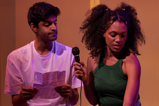 Ariyan Sharma, left, and Kelsey Jeanell in Cut Chilli.