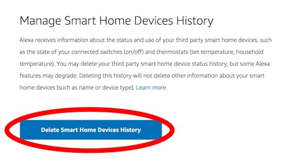 You can't stop Amazon from collecting data about smart home devices connected to Alexa, but you can tell Amazon to delete the data it already has collected at amazon.com/alexaprivacy.