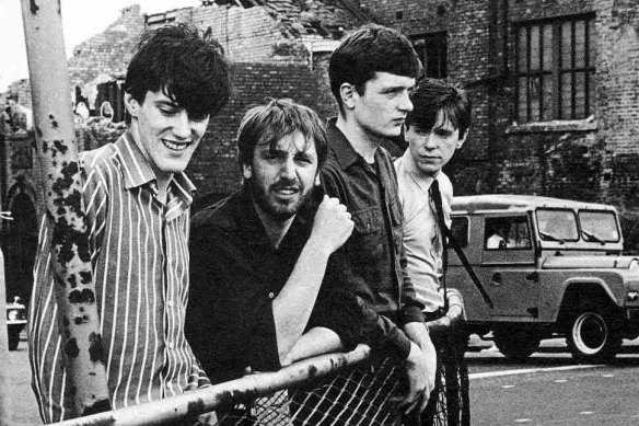 Torn apart: Stephen Morris, Peter Hook, Ian Curtis and Bernard Sumner in Joy Division.