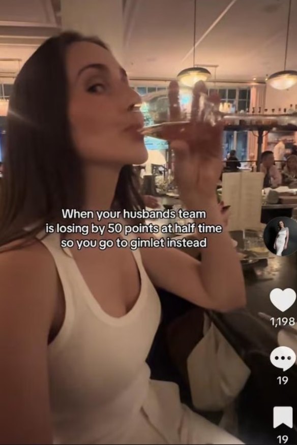 Alexandra Merrett's TikTok post during Essendon's defeat to the Western Bulldogs attracted great attention on social media.