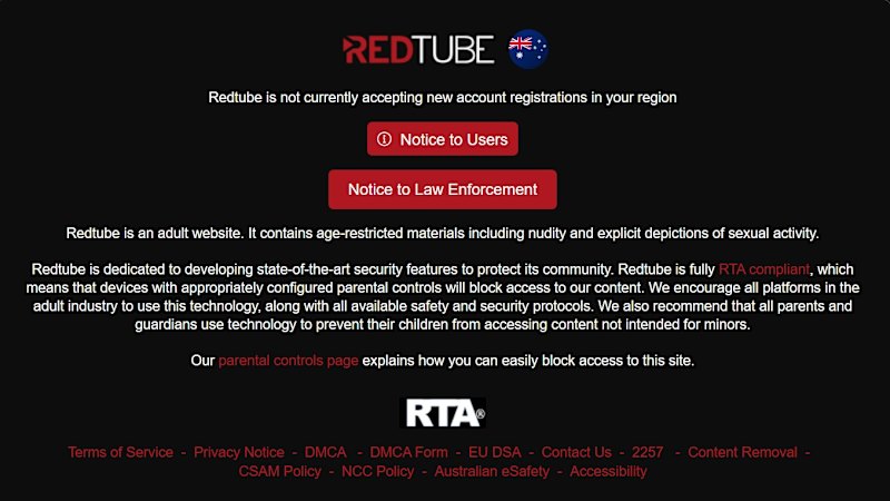 Pornhub’s owner to block Australians over age check laws