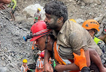 Two workers have been pulled alive from a hydropower tunnel.