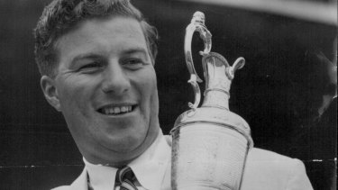 Peter Thomson wins the first of his five British Opens in 1954.