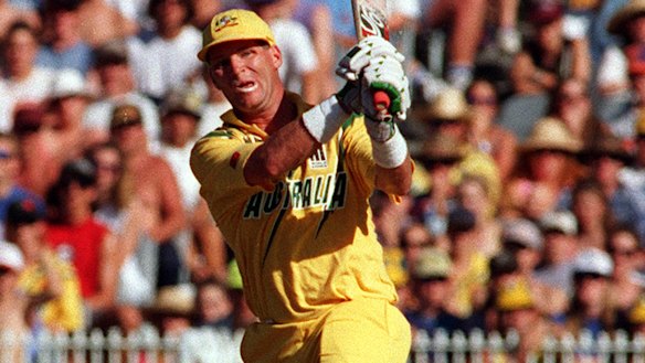 Dean Jones batting for Australia in the 1990s