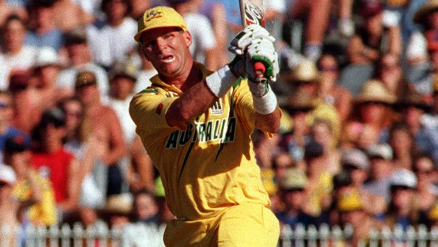 Dean Jones batting for Australia in the 1990s