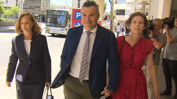 Ex-WA Labor adviser Stephen Kaless leaves court on Wednesday. 