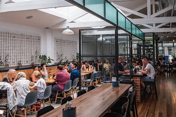 Inside Levi cafe in Murrumbeena.