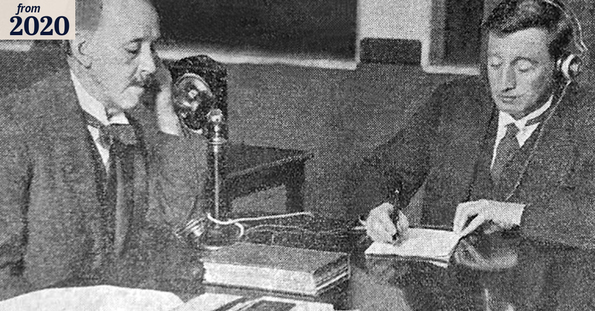 From the Archives, 1930: Newspaper editors converse via wireless telephone